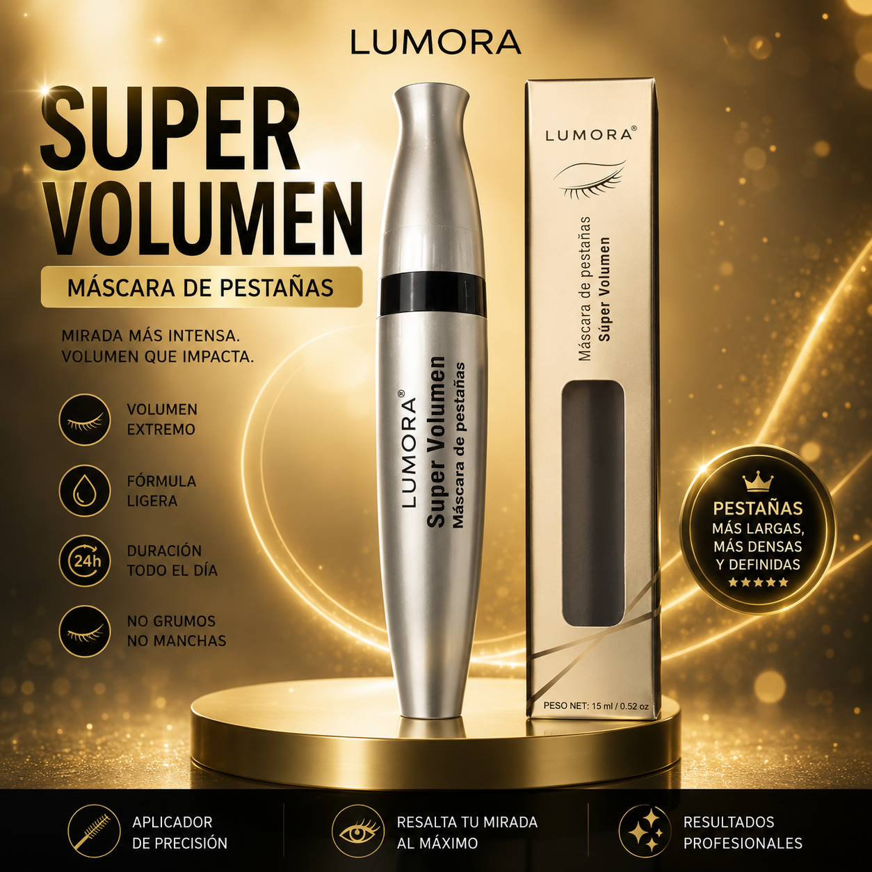 LUMORA / MÁSCARA DE PESTAÑAS SUPER VOLUMEN