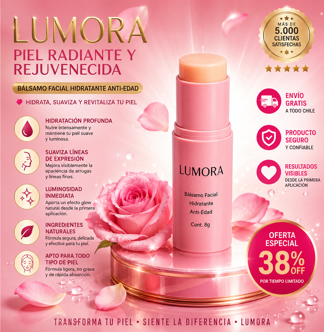 Bálsamo Facial Hidratante Antiarrugas